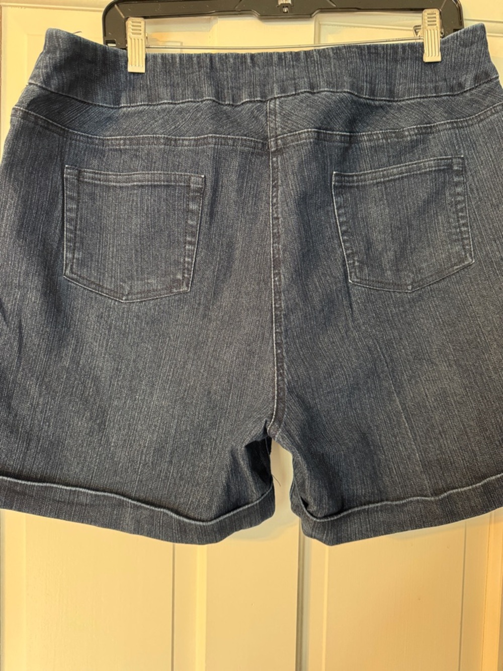 Soft Surroundings Dark Indigo Denim Cuffed Shorts size L - Picture 4 of 5